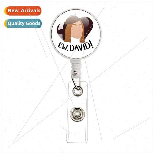 Funny EatGlass Retractable Badge Holder Nurse ID Badge Reel