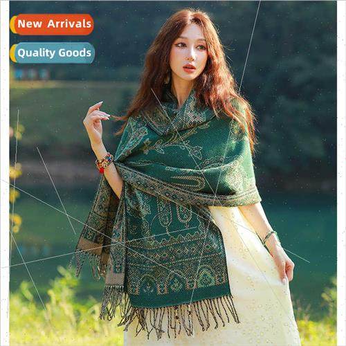 Retro lerary ethnic wind faux cashmere scarf female new bohe