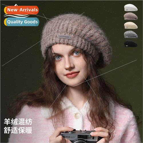Autumn winter new wool beret retro lerary painter hat windpr