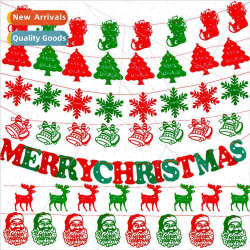 Christmas decorations -woven Christmas flags shopping malls