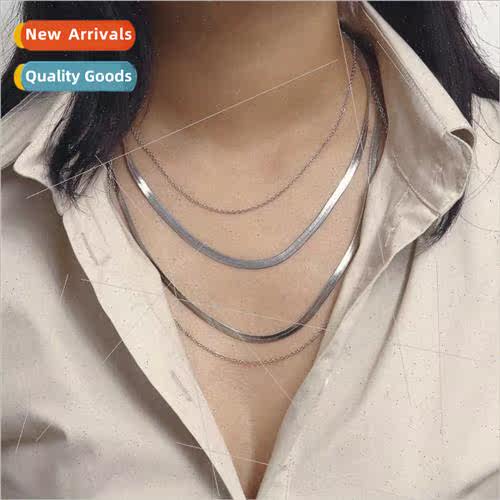 Europe Geometric Personalized Alloy Chain Necklace Women Mul