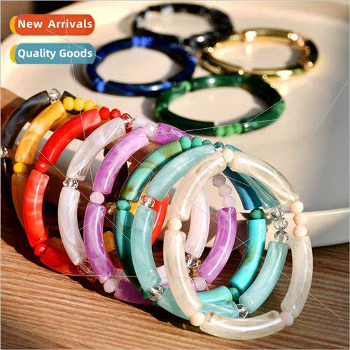 Multi-color Europe new marbled vintage bracelet vintage acry