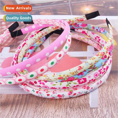 Children cute plaid hair card summer small floral wrap cloth