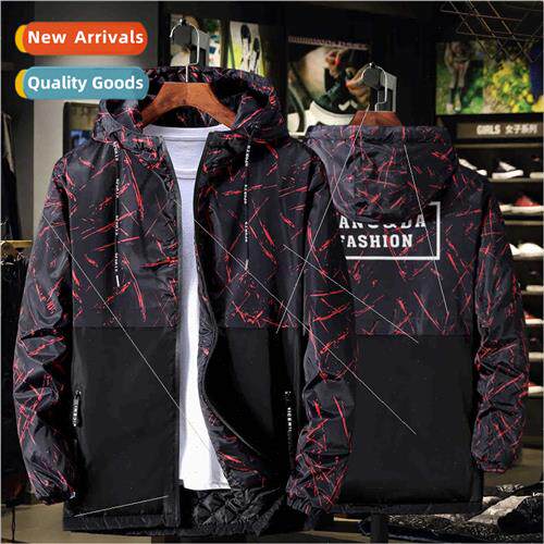 Spring Autumn fat plus size jacket men thin casual windbreak