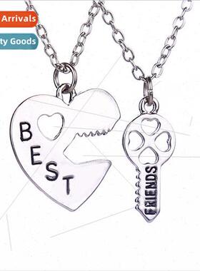 Europe Hundred Heart Key best friends best friends Set Neckl