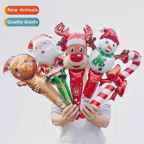 Christmas in stick aluminum balloon snowman walking stick el