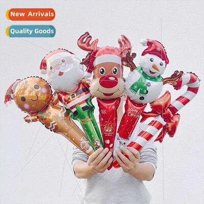 Christmas in stick aluminum balloon snowman walking stick el
