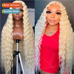 Europe fashion water wave small curly wig African front lace