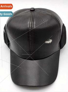 New fall winter leather baseball windprocap thickened ear co