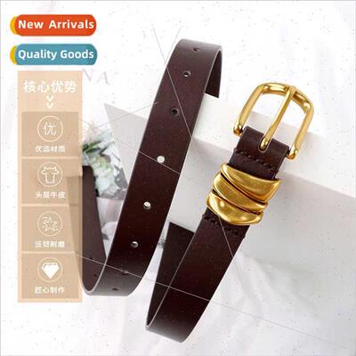 Belt Ms. leather 2023 fashion hundred jeans belt female ligh