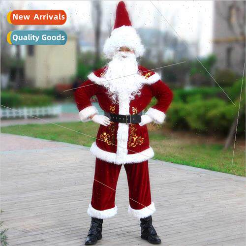 Christmas costumes High-grade Santa Claus riding elk whe bea