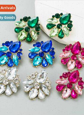 Ins wind creative geometric earrings female alloy electropla