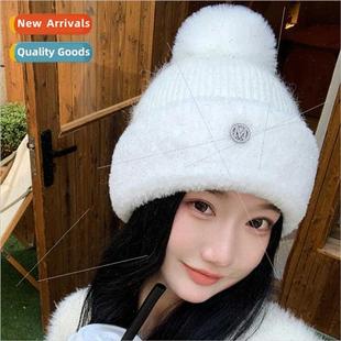 hundred wool fall winter female plush cap Korea warm new
