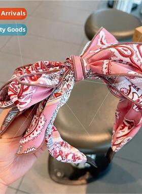 Korea ins retro ethnic multi-layer large bow hair band hairp