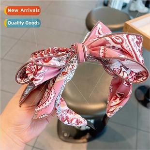large hairp retro band hair bow layer multi ethnic ins Korea
