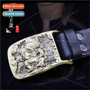 Men leather belt smooth buckle fashion business men pants be