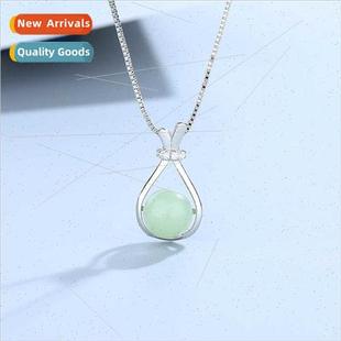 Bag Necklace Women Hotan Collarbone Blessing Pendant Jade