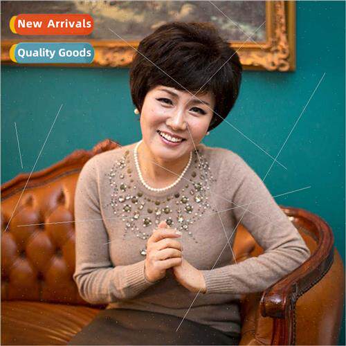 whole top wig short middle-aged wig set Ms. short hair mom w