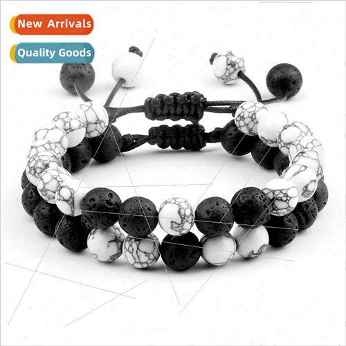 Braided Set Bracelet Turquoise Lava Stone Colorful Tiger Eye