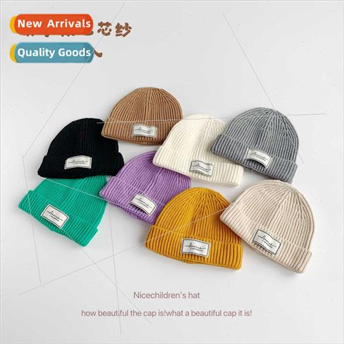 Letter labeling parent-child wool cap female fall winter new