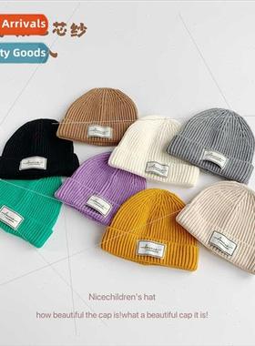 Letter labeling parent-child wool cap female fall winter new