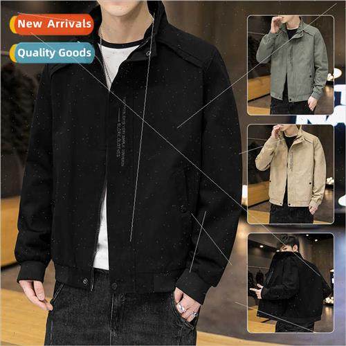 Jacket men fall coat men Korean  nd loose casual embroidery图片