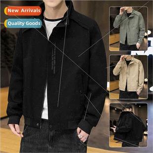 coat Korean Jacket casual fall loose embroidery men