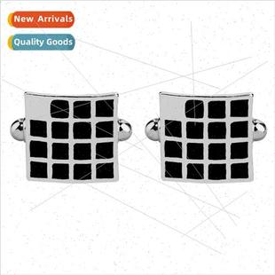 personaly new cufflinks Europe square States men plaid Uned
