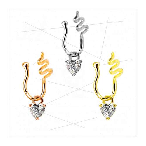 Europe Heart Nose Ring Eyes Five Star Snake Nose Staple Nasa