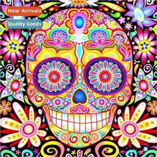 DIY Skull Thread Stch Embr Handmade New mple Cross Full