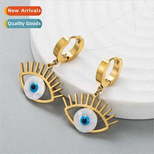 Europe fashion earrings devil eye stainless steel earrings r