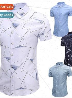 2021 Spring Summer Large ze Casual Short Sleeve Youth Men Sh