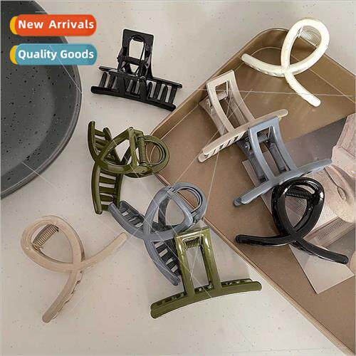 Korea simple medium size versatile one word cross grab clip