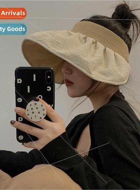 Double-sided anti-ultraviolet hollow top sun hat female summ