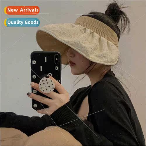Double-sided anti-ultraviolet hollow top sun hat female summ