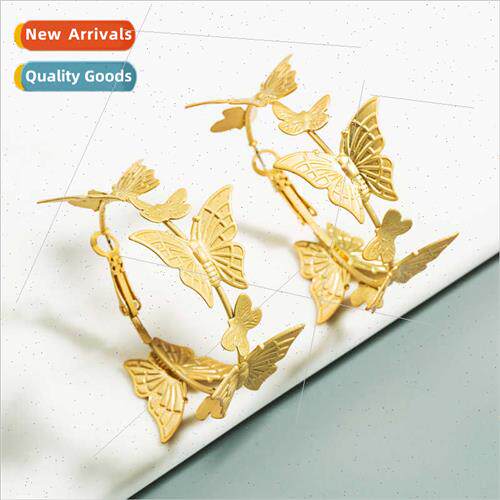 earringsEurope fashion gold butterfly earrings Ms. 2020 sub
