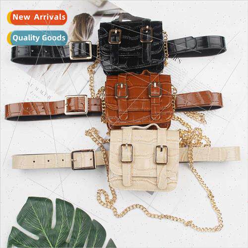 Belt fanny packs female versatile belt type mini chain small