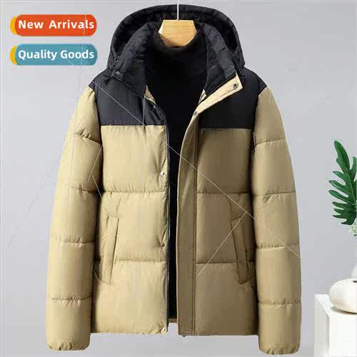 Outdoor down cotton jacket winter men short stand-up collar