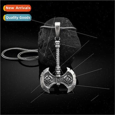 Viking Axe Pendant Europe Men Stainless Steel Hip Hop Neckla