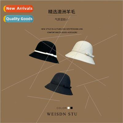 2023 senior light luxury fall winter basin hat Australian wo