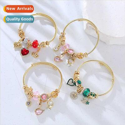 DIY Dora alloy love bracelet versatile diamond-encrusted adj