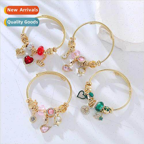 DIY Dora alloy love bracelet versatile diamond-encrusted adj
