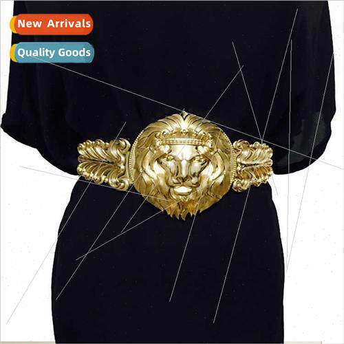 Europe Mirror Women Belt Metal Belt Sequins Iron Elastic Wai