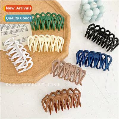 Bathing grasp clip headdress female black large Korean shark