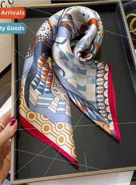Elegant Chinese spring new silk small square scarf out wh si