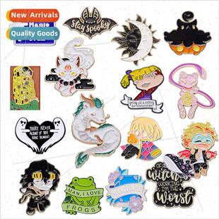 cartoon metal new series 2023 letters anime badge characters