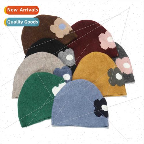 Autumn winter ear protection wool cap Korean flowers knted f