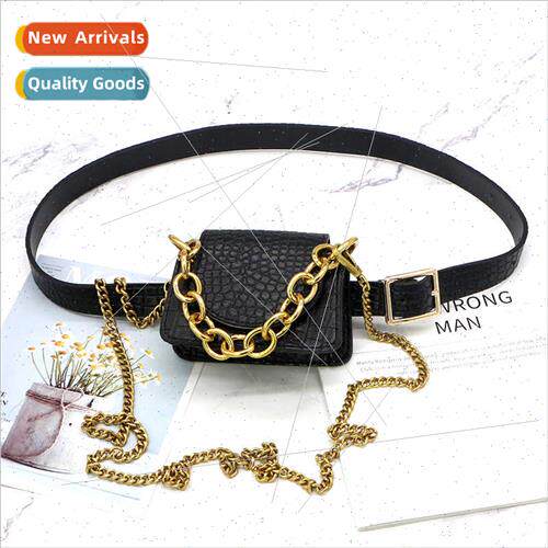 crocodile pattern waist pack ladies belt tide hundred chain