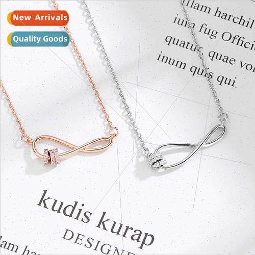 Necklace female tide people bow tie when lucky beads lock sh