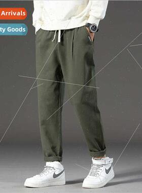 Pants men spring fall  cotton casual pants men 2023 new spri
